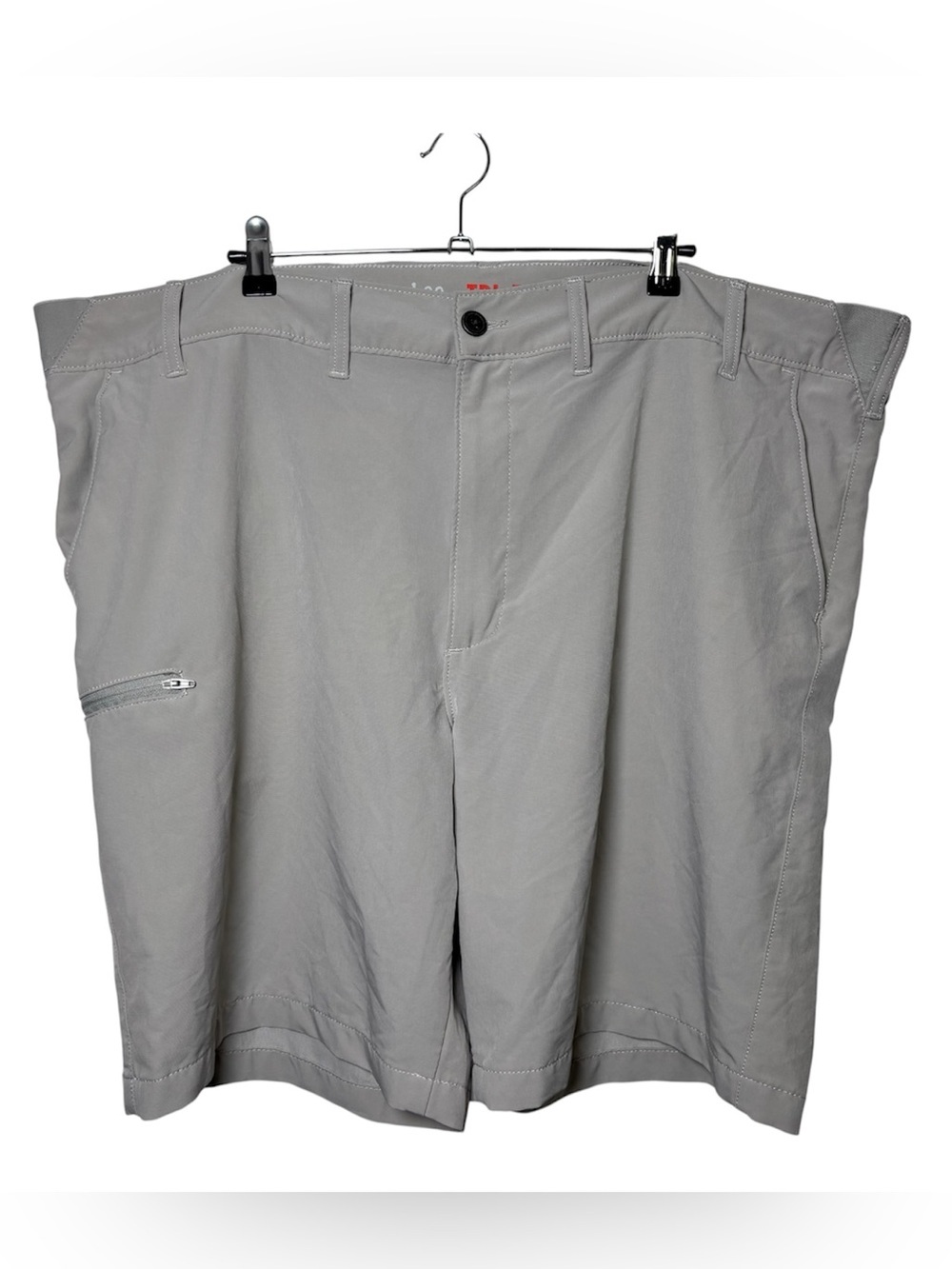 Lee Performance Series Tri Flex Shorts Mens 48 Gray Stretch Pockets Flat Front